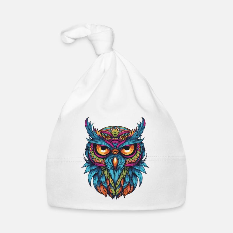 Portrait de hibou Bonnet bio Bébé