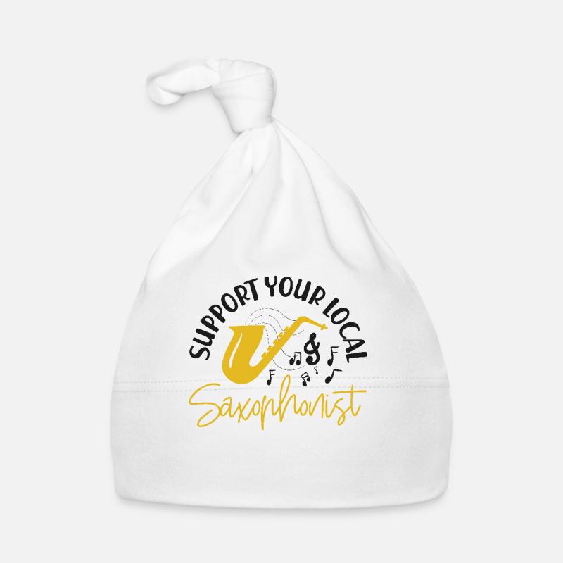 Saxophone Support Your Local Organic Baby Cap