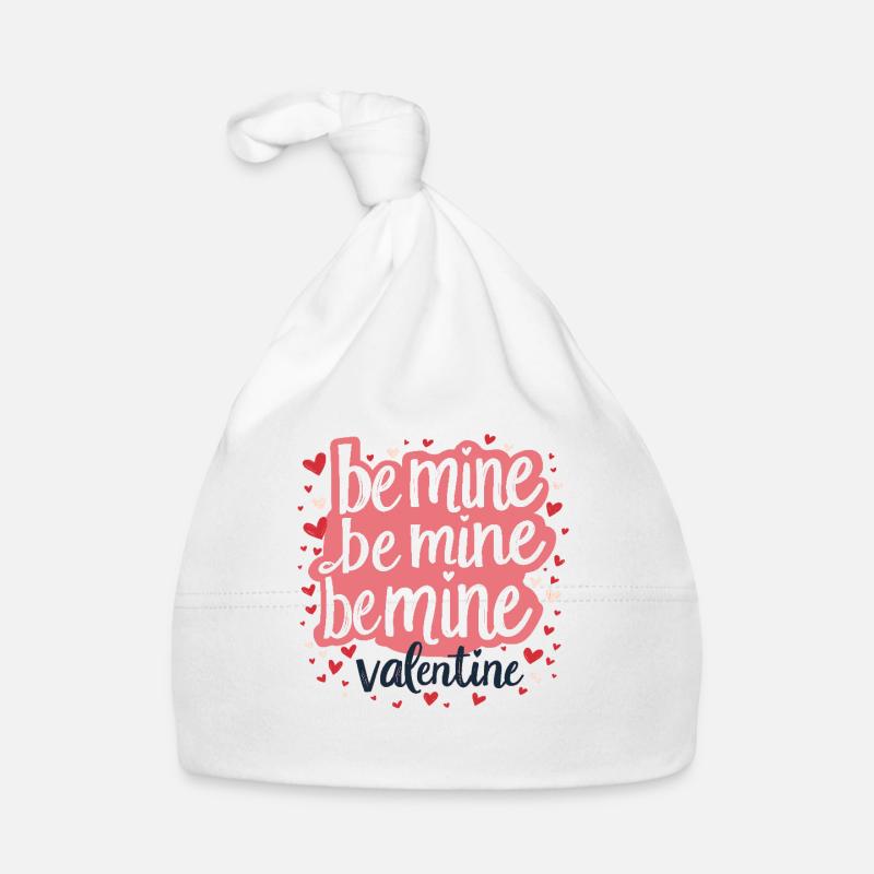 Be Mine Valentine's Day Romantic Outfit with Heart Organic Baby Cap