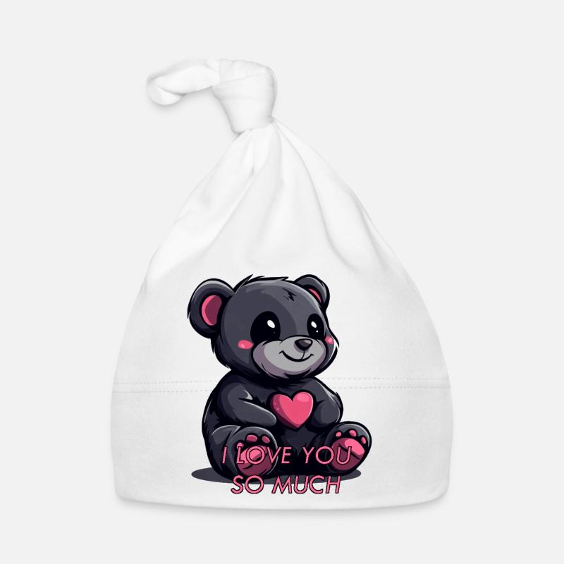 JE T’AIME TELLEMENT TEDDYBEAR Bonnet bio Bébé