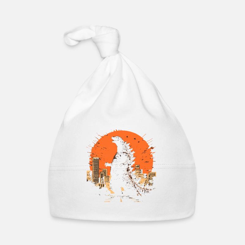 Kaiju Monster Design Sunset Gift Idea Organic Baby Cap