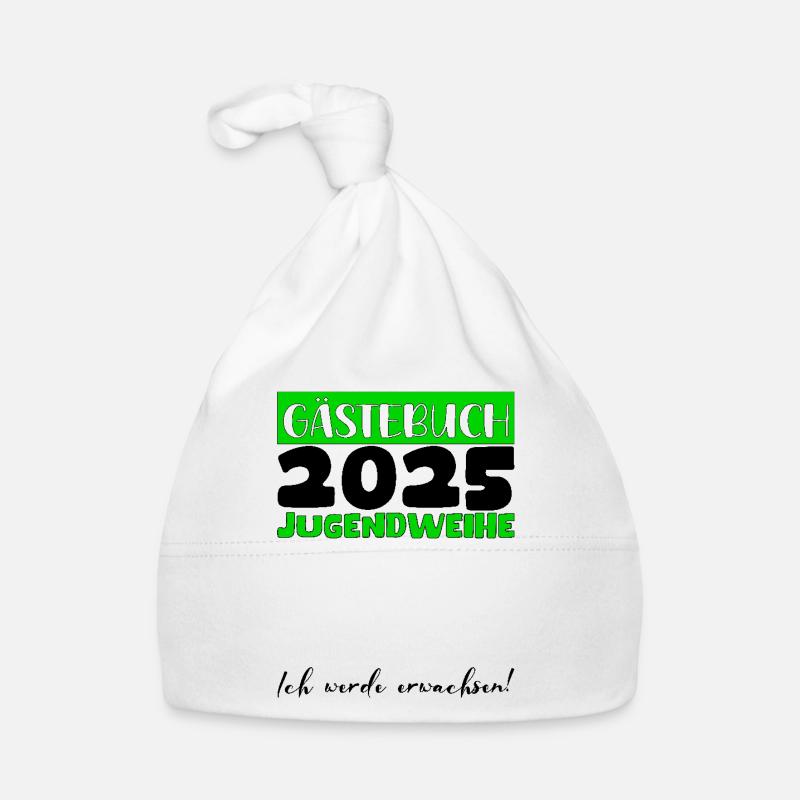 Jugendweihe 2025 Gästebuch Geschenk Mädchen Jungen Baby Bio-Mütze