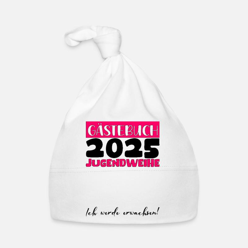 Jugendweihe 2025 Gästebuch Geschenk Mädchen Jungen Baby Bio-Mütze