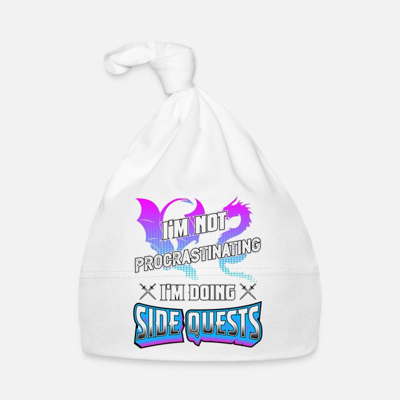 Geschenkidee Gamer Zocker MMORPG Side Quest Baby Bio-Mütze