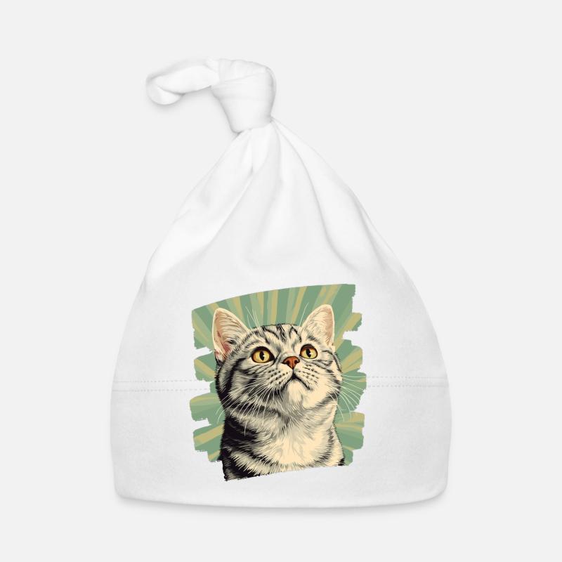 Britisch Kurzhaar Katze Retro Baby Bio-Mütze