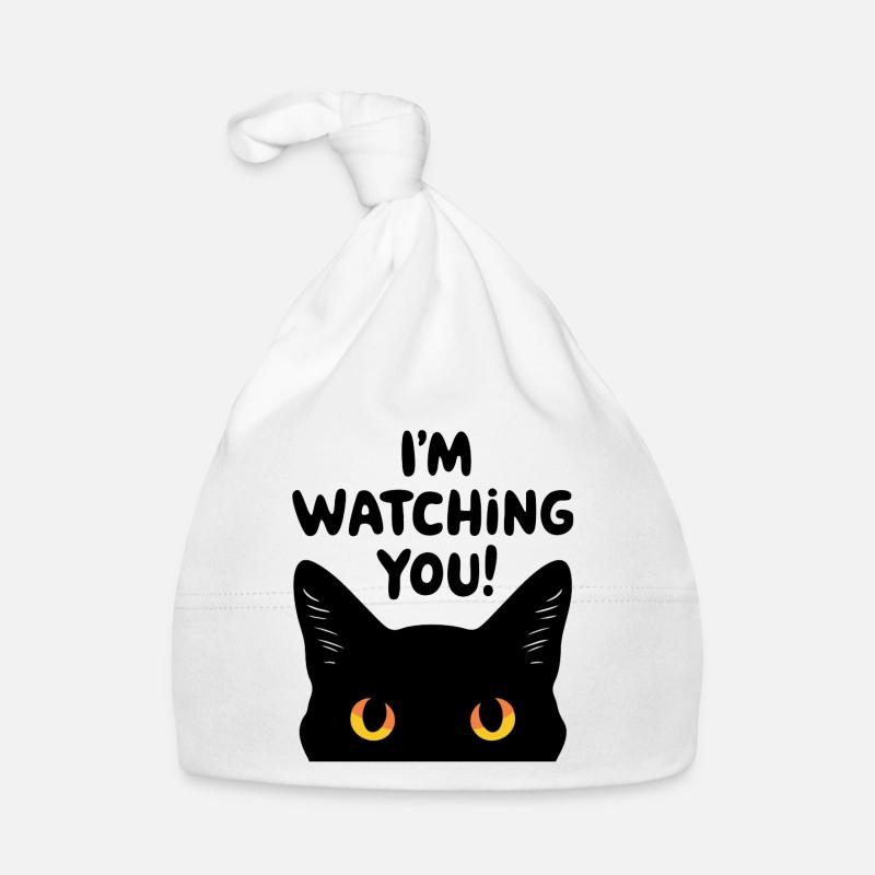 Je te regarde Humour de chat drôle Bonnet bio Bébé