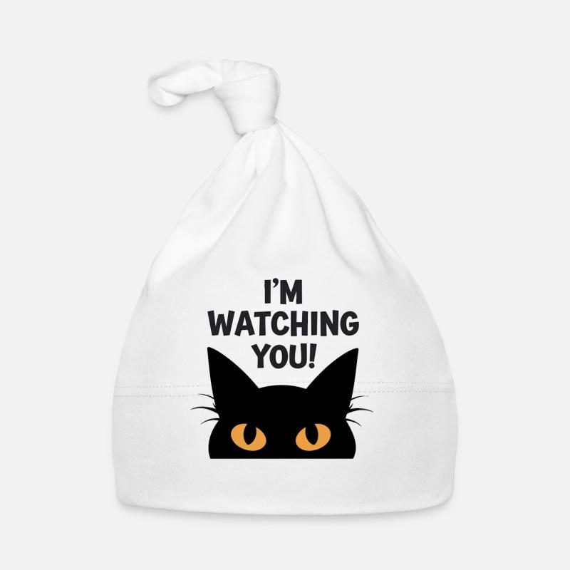 Je te regarde Humour de chat drôle Bonnet bio Bébé