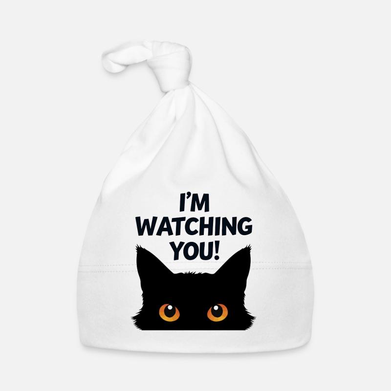 Je te regarde Humour de chat drôle Bonnet bio Bébé