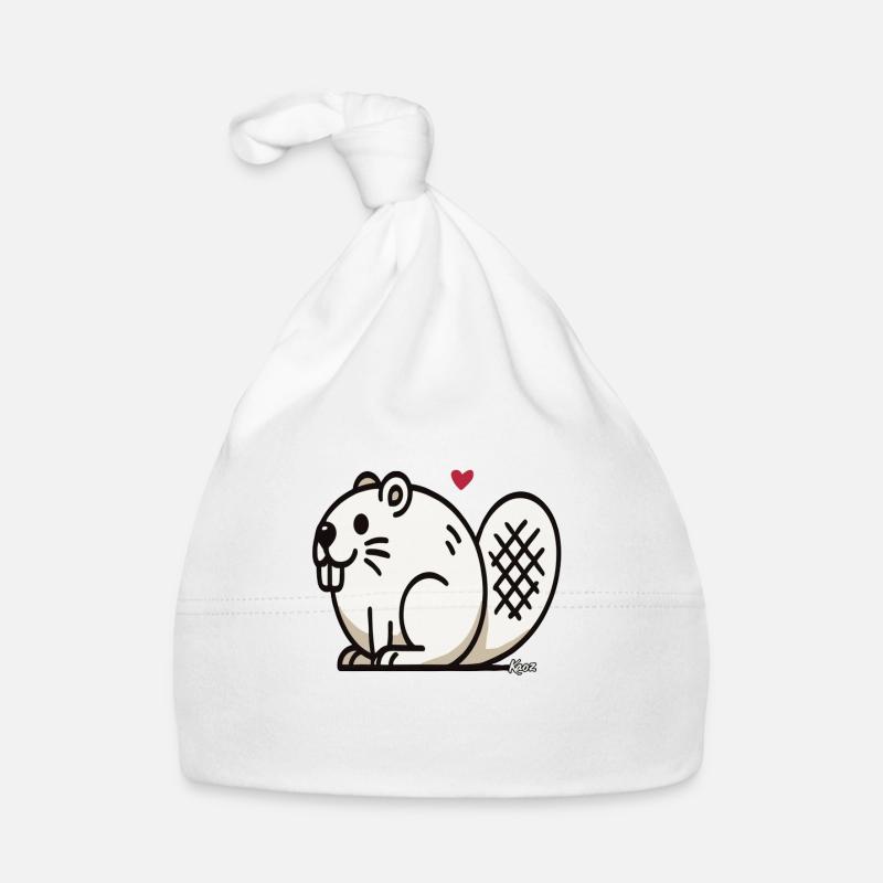 Drôle de castor gras Bonnet bio Bébé
