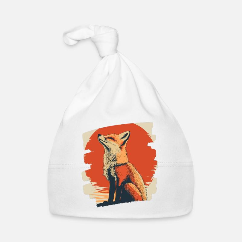 Renard - Bonnet bio Bébé - blanc
