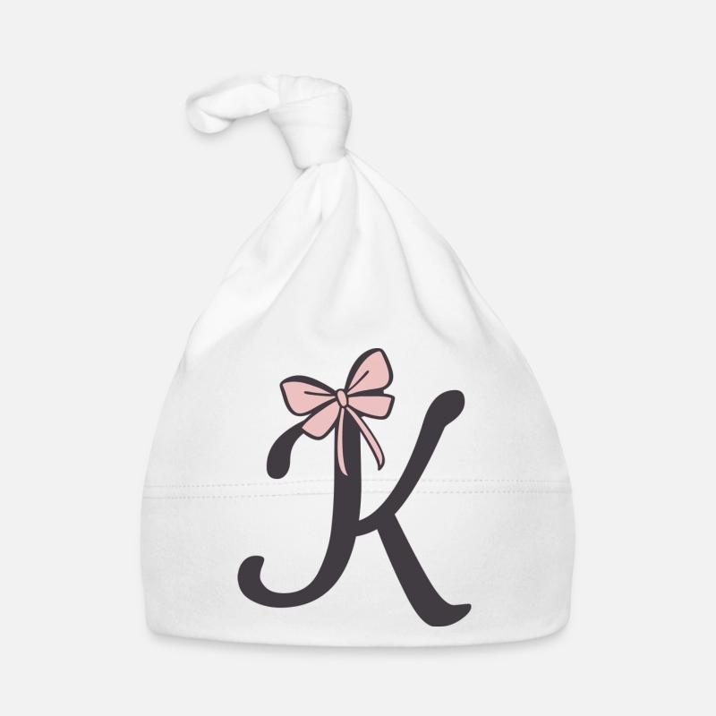 Anfangsbuchstabe K Schleifchen Baby Bio-Mütze