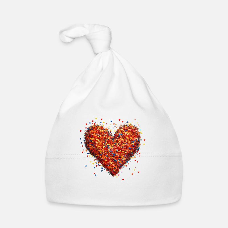 Konfetti Herz Baby Bio-Mütze