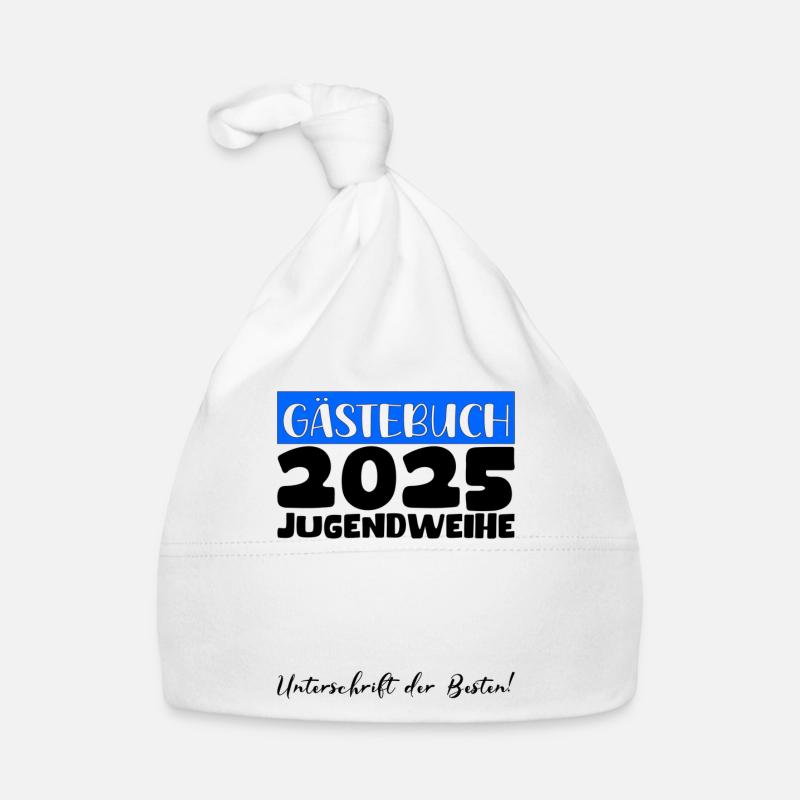 Jugendweihe 2025 Gästebuch Geschenk Mädchen Jungen Baby Bio-Mütze
