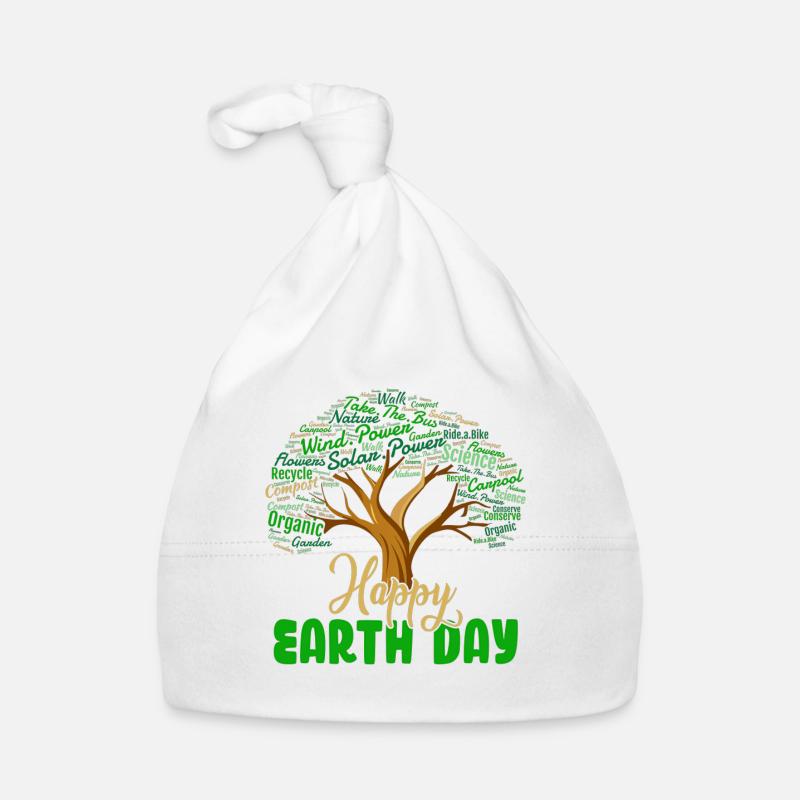 Happy Earth Day Organic Baby Cap
