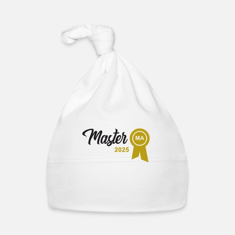 Master 2025 Diplôme de Master Graduation Bonnet bio Bébé