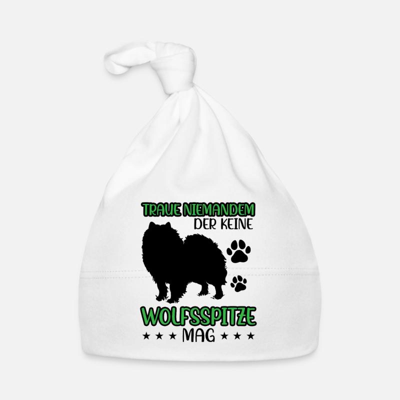 Wolfspitz don't trust Keeshond Organic Baby Cap