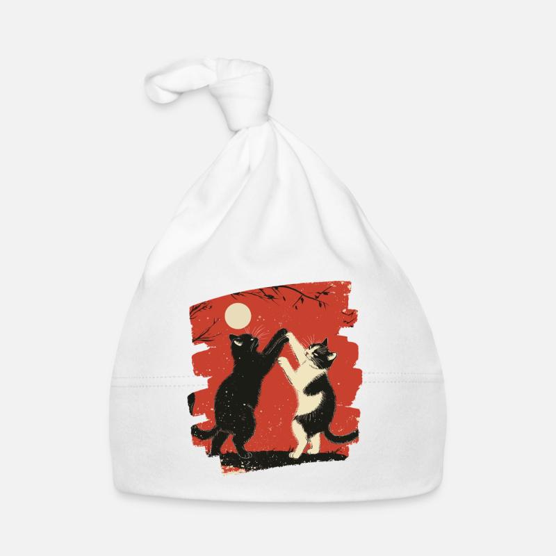Combat de chats japonais Bonnet bio Bébé