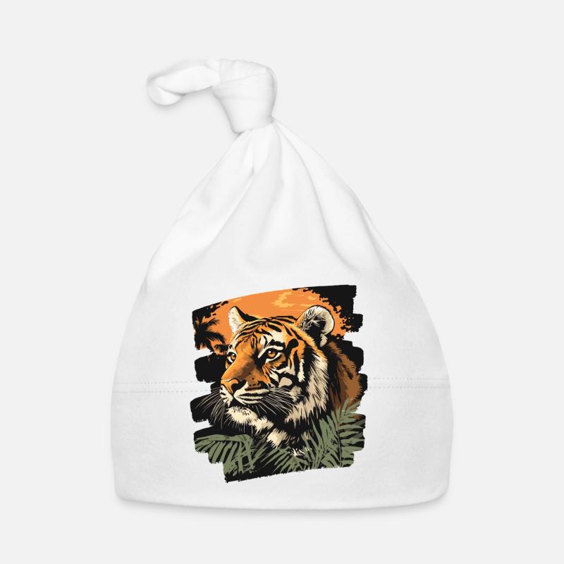 Tigre Rétro Bonnet bio Bébé