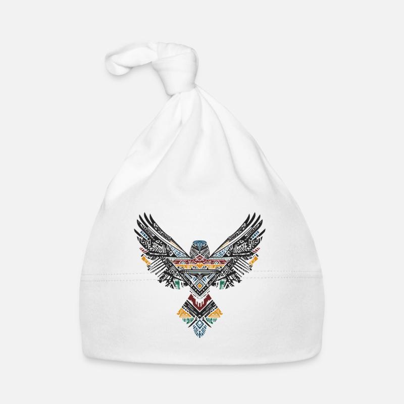 Tribal Hawk Boho Falke Vogel Bohemian Totem Baby Bio-Mütze