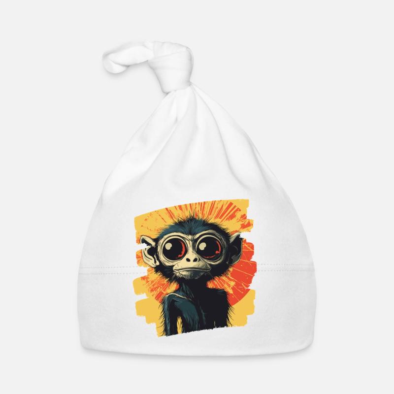 Spinnenaffe Retro Baby Bio-Mütze