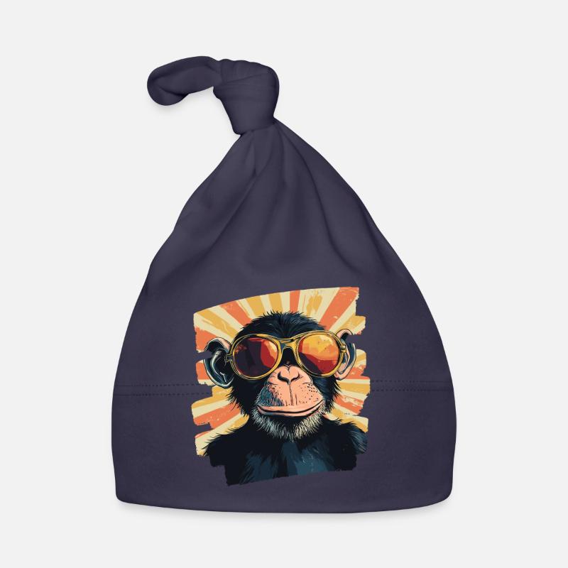 Affe Retro Baby Bio-Mütze