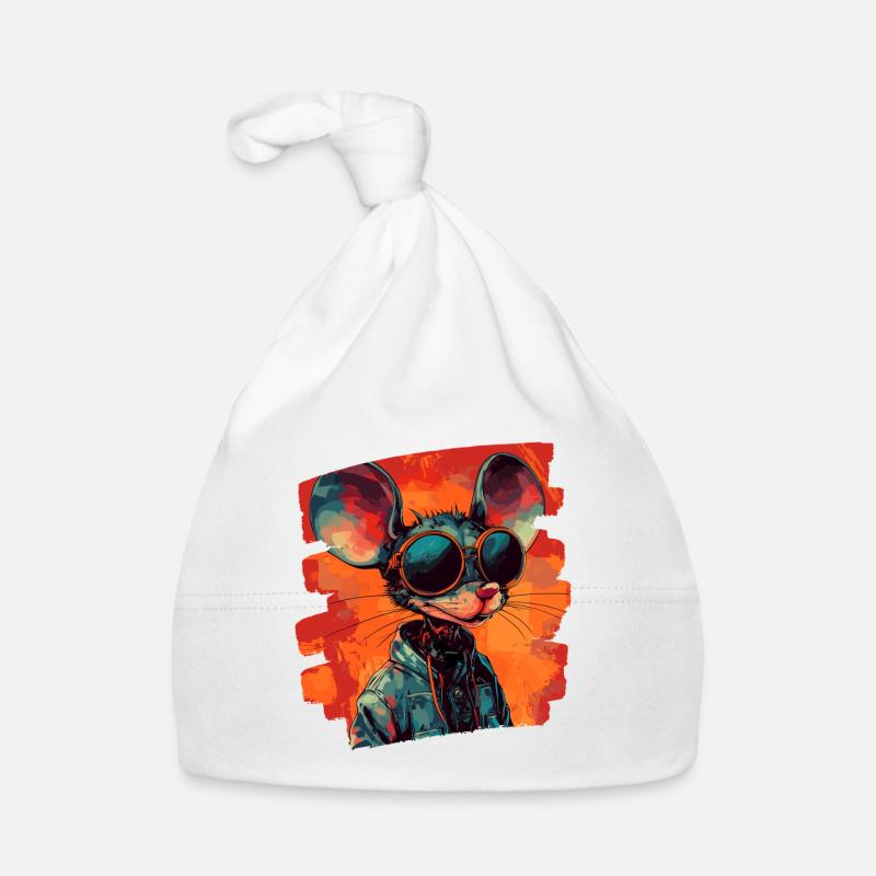 Mouse Retro Organic Baby Cap