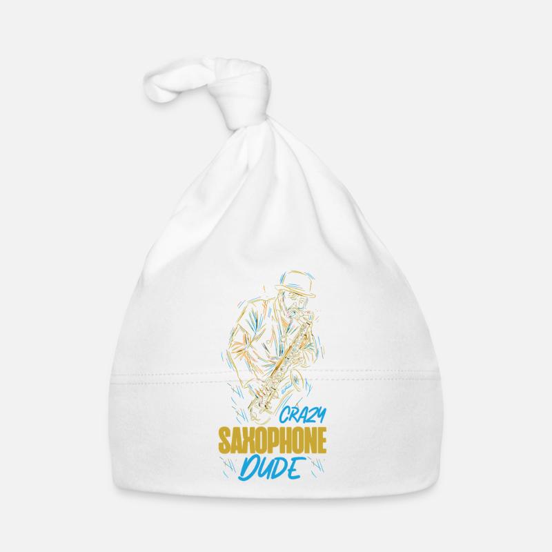 Saxophone Crazy Saxophone Dude Baby Bio-Mütze