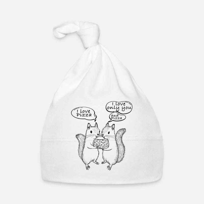 J’adore Pizza Squirrel Bonnet bio Bébé