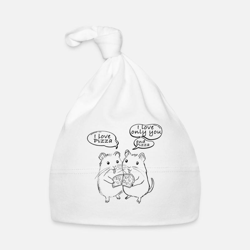 J’adore Pizza Cochon d’Inde Bonnet bio Bébé