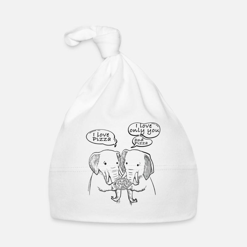 J’adore les éléphants à pizza Bonnet bio Bébé