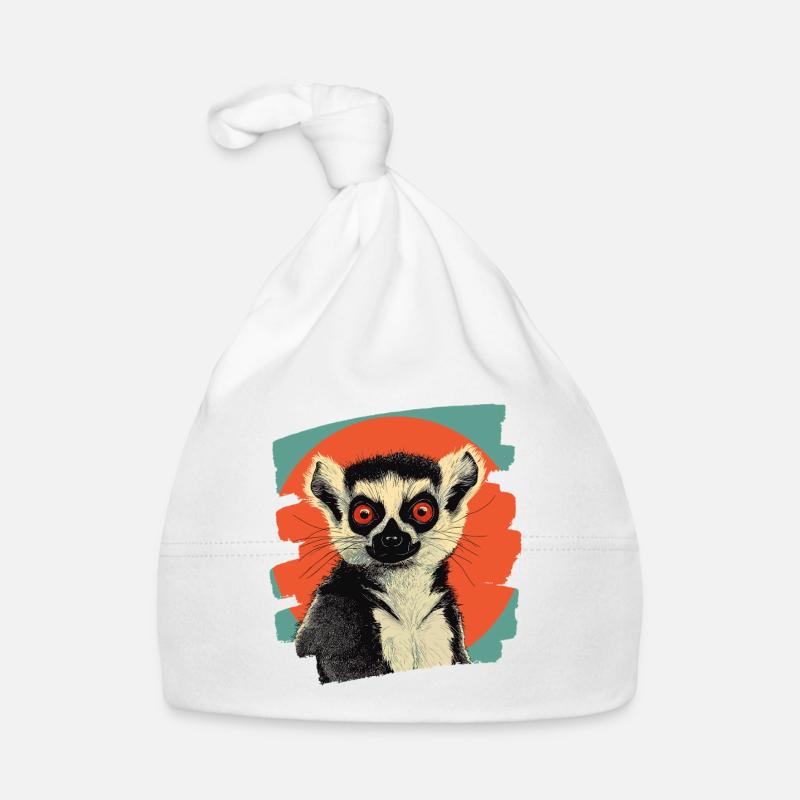 Lémurien rétro Bonnet bio Bébé