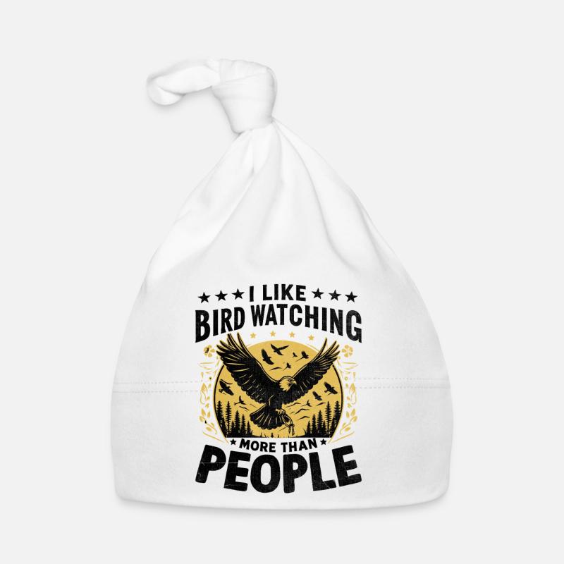 J’aime l’observation des oiseaux plus que les gens Birder Bonnet bio Bébé