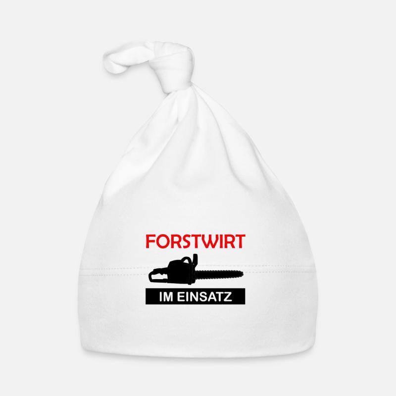 Forester in action chainsaw forest worker Organic Baby Cap