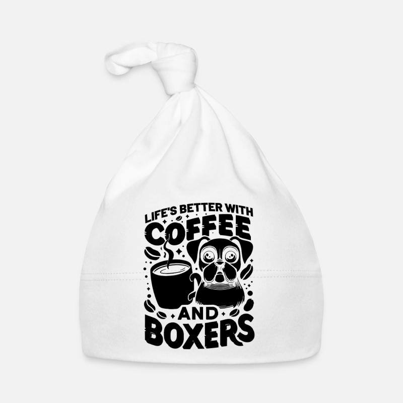 Das Leben ist besser mit Kaffee und Boxershorts Koffein Baby Bio-Mütze