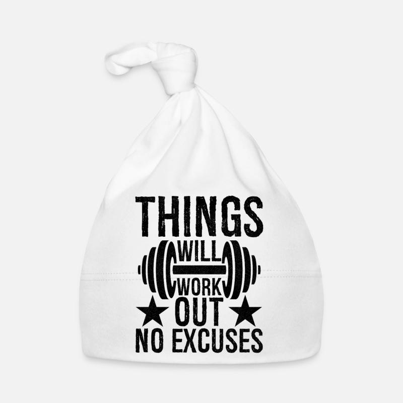 things will work out no excuses Organic Baby Cap