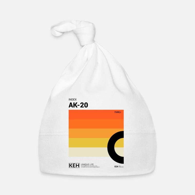 80er Design Kassette Label Motiv Farbverlauf Baby Bio-Mütze