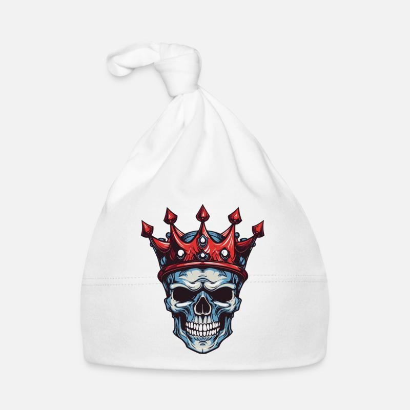 Crâne Roi Couronne Bonnet bio Bébé