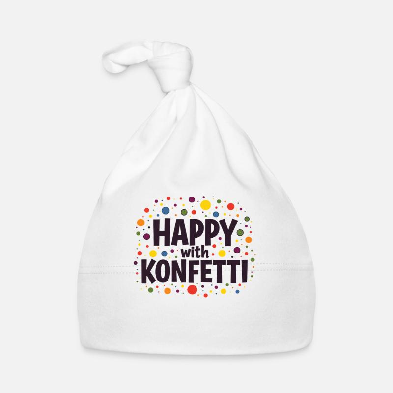 Costume de carnaval heureux avec des confettis carnaval Bonnet bio Bébé