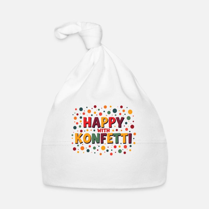 Costume de carnaval heureux avec des confettis carnaval Bonnet bio Bébé
