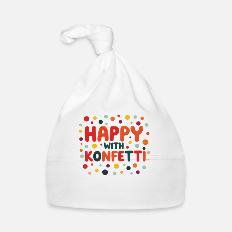 Costume de carnaval heureux avec des confettis carnaval Bonnet bio Bébé