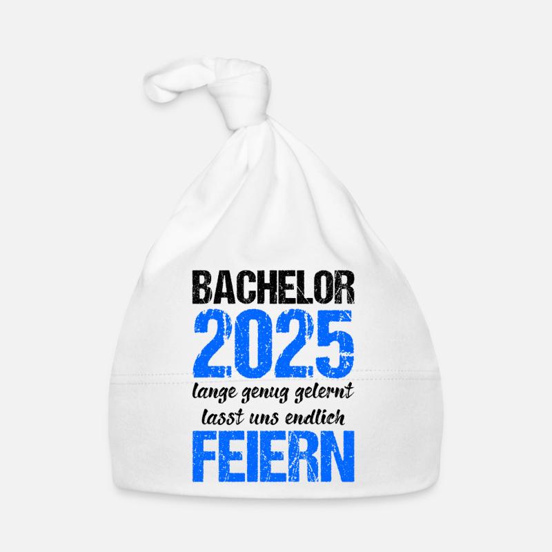 Bachelor 2025 Genug Gelernt Geschenk Student Uni Baby Bio-Mütze