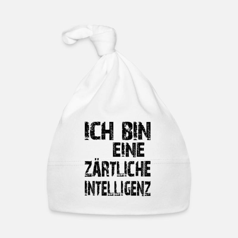 KI Spruch Ich bin eine zärtliche Intelligenz Baby Bio-Mütze