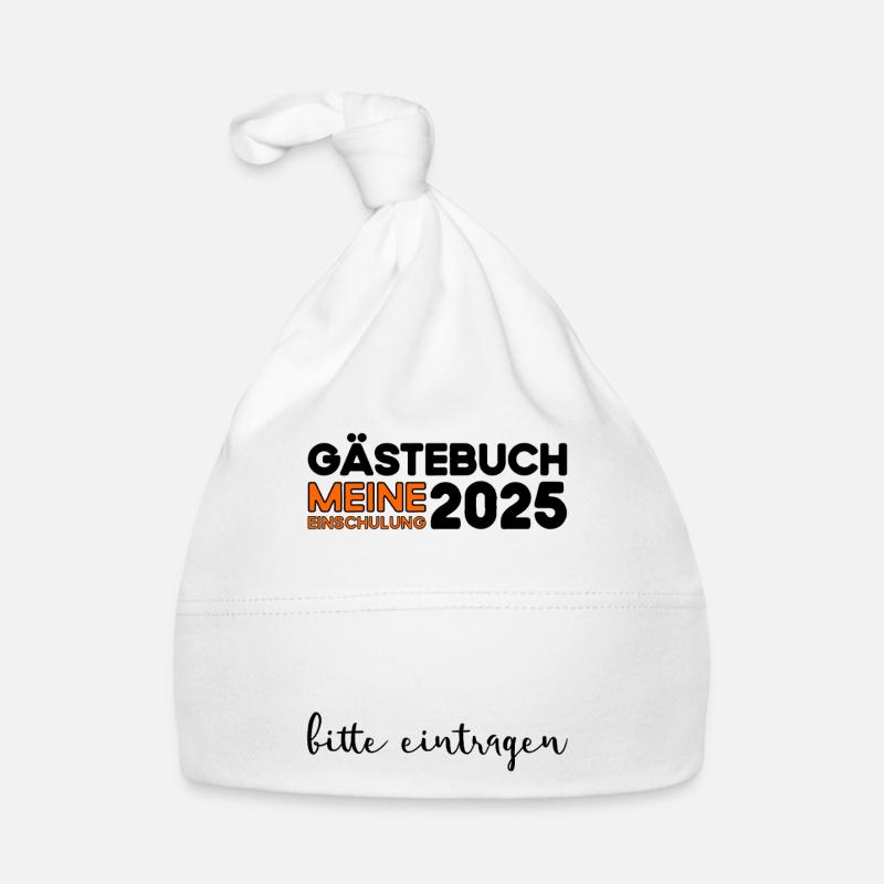 Gästebuch Einschulung 2025 Junge Mädchen Schulkind Baby Bio-Mütze