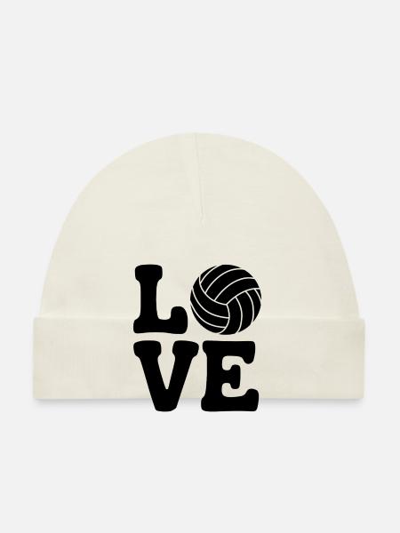 volley-ball dire drôle de cadeau de volley-ball - Bonnet bio Bébé - blanc - Devant