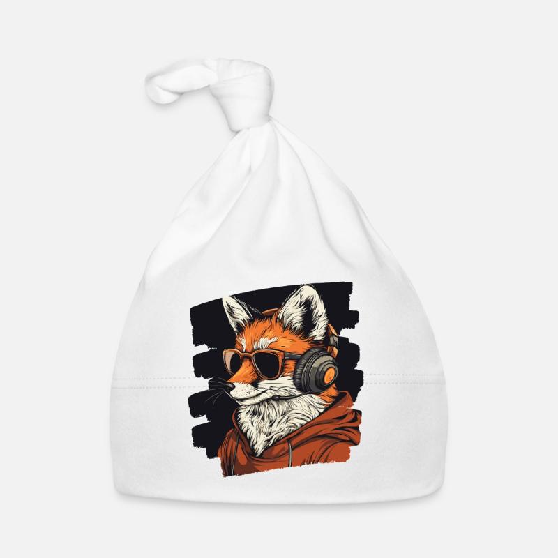 Fuchs Kopfhörer Baby Bio-Mütze