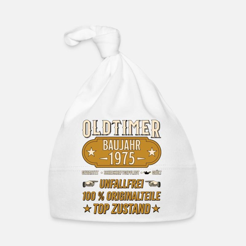 Oldtimer Modell 1975 Vintage Retro funny Design Baby Bio-Mütze