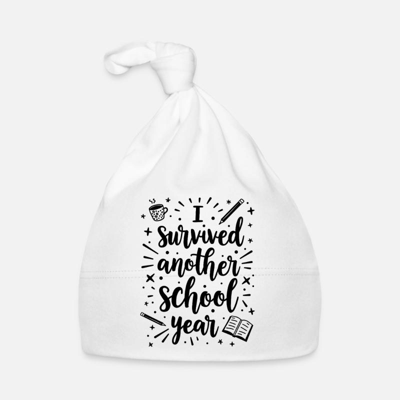 I Survived Another School Year – Teacher Student Organic Baby Cap