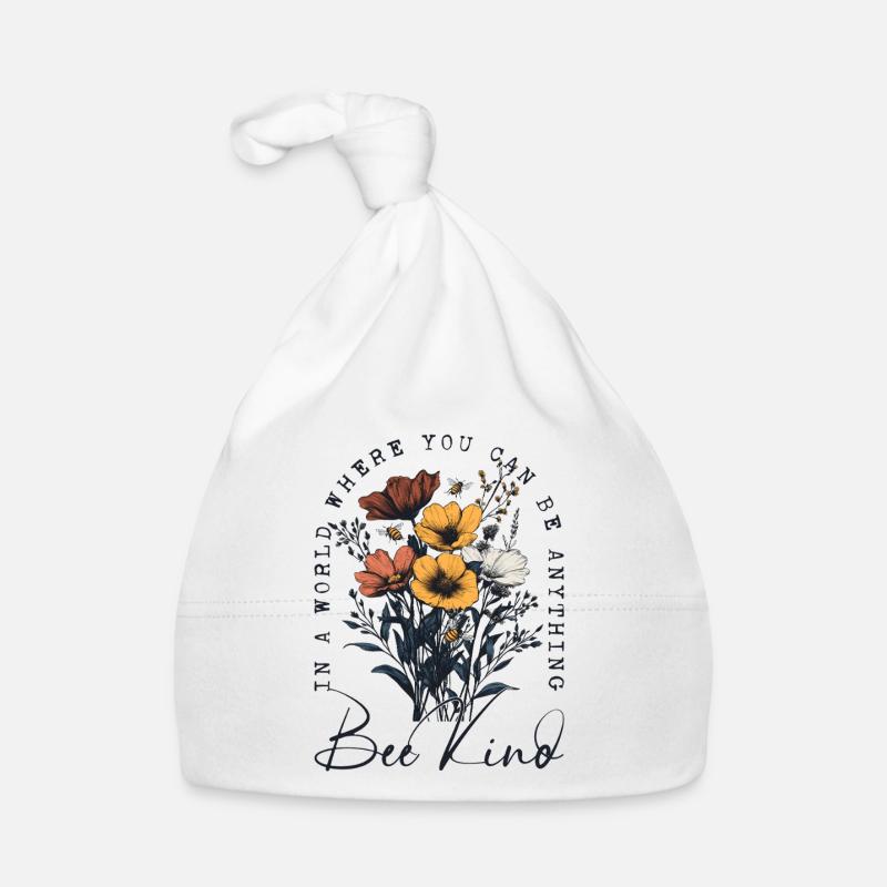 Bee Child Flowers Bees Nature Spring Nature Lover Organic Baby Cap