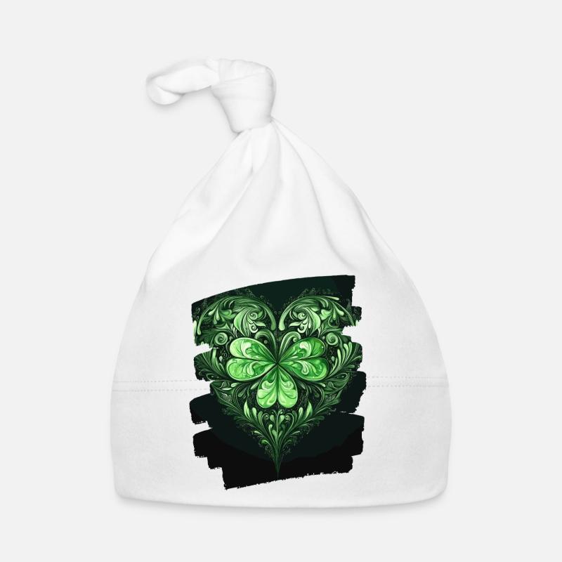 Saint-Patrick Shamrock Heart Bonnet bio Bébé