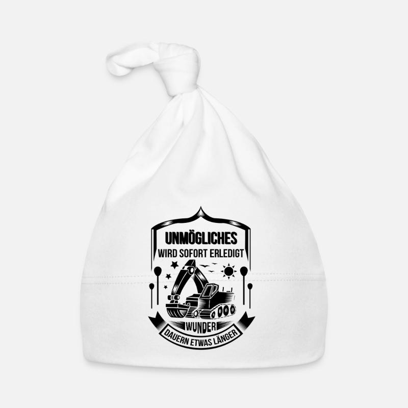 Baggerfahrer Unmögliches sofort erledigt Baby Bio-Mütze